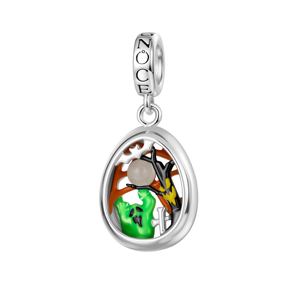 Halloween Landscape Egg Pendant