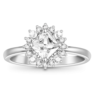 Square-cut Promise Ring