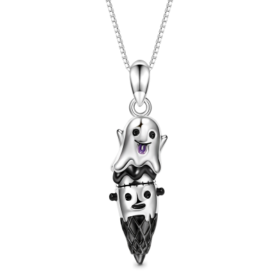Ghost Ice Cream Necklace