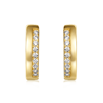 Diamond Hug Hoop Earrings