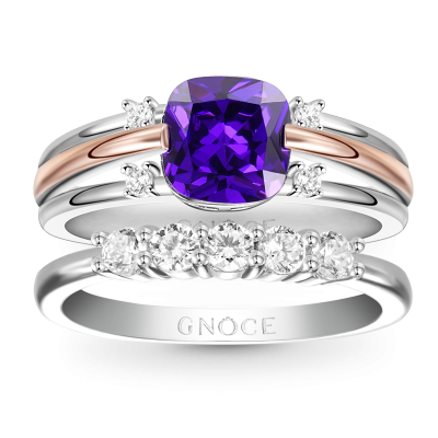 Purple Cut Stackable Ring