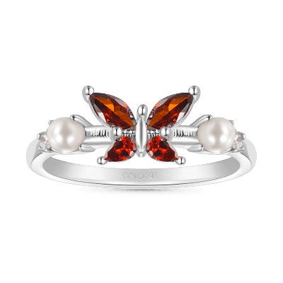 Butterfly Pearl Promise Ring