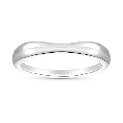 Curved Notched Band Ring