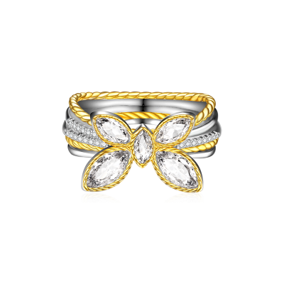Marquise Butterfly Two-tone Ring