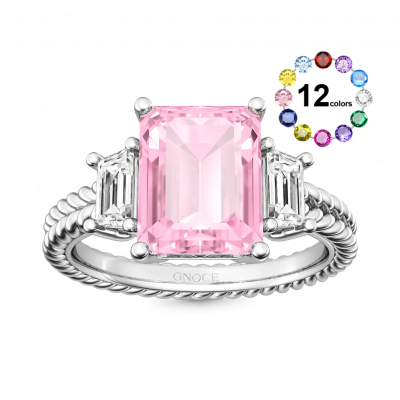 Emerald-cut Three Stone Ring