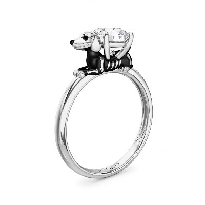 Skeleton Puppy Ring