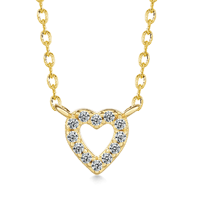 14K/10K Solid Gold Love Heart Necklace
