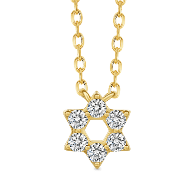 14K/10K Solid Gold Hexagram Necklace