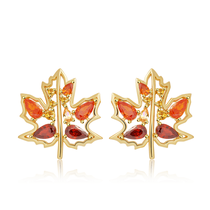 Maple Leaf Stud Earrings