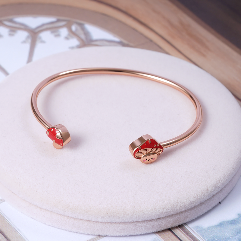 Mushroom Baby Bangle Bracelet