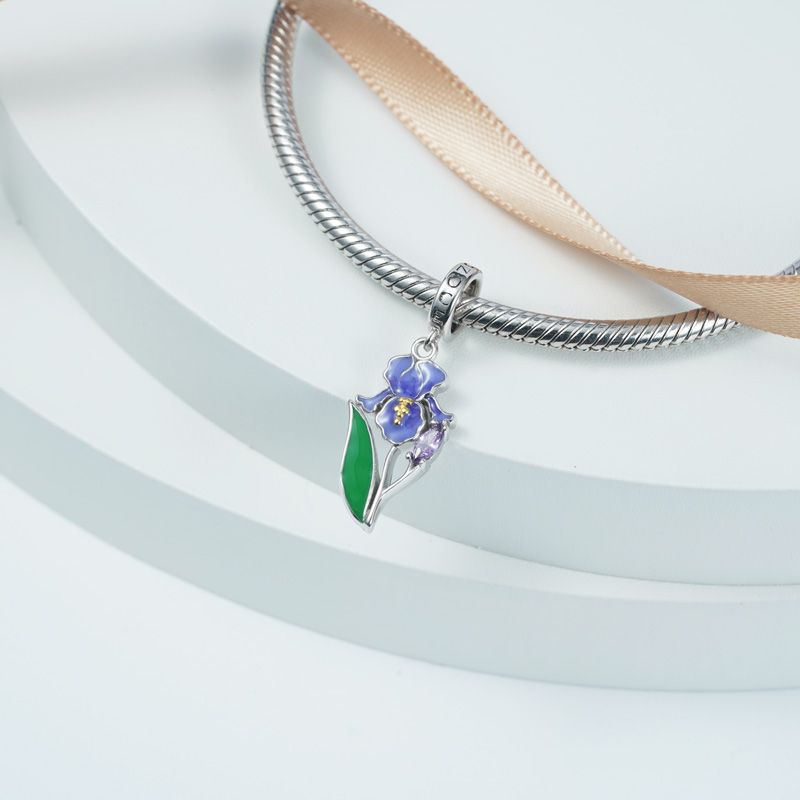Purple Iris Pendant