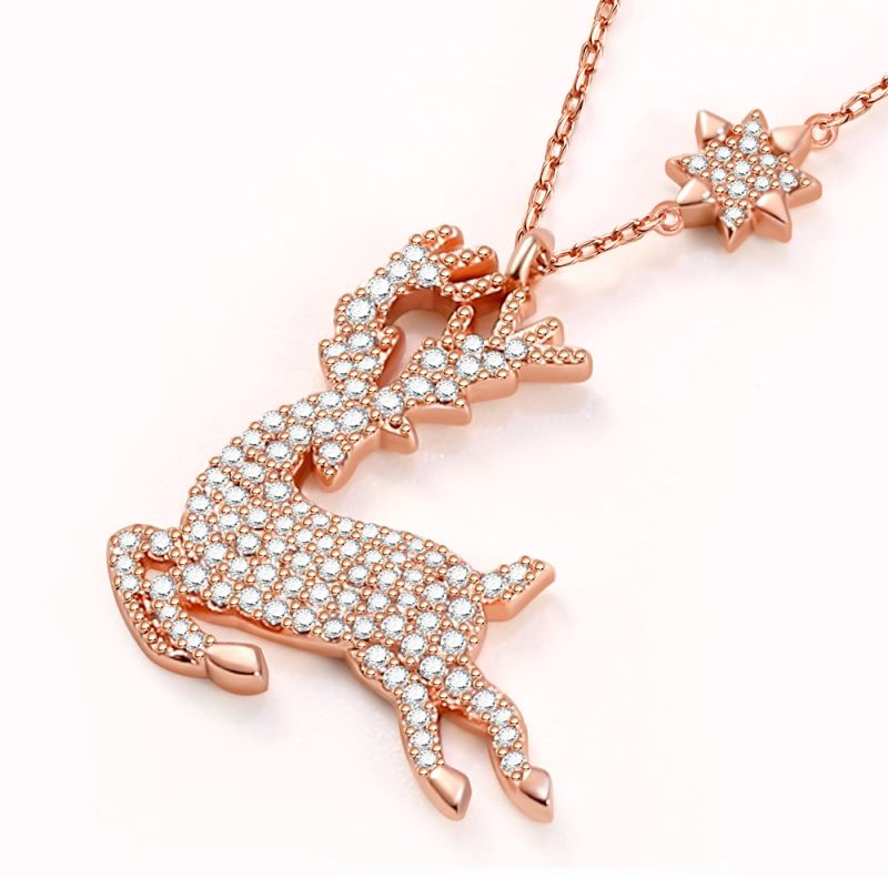 Elk Necklace Sterling Silver