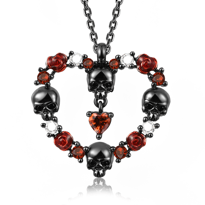 Rose & Skull Necklace