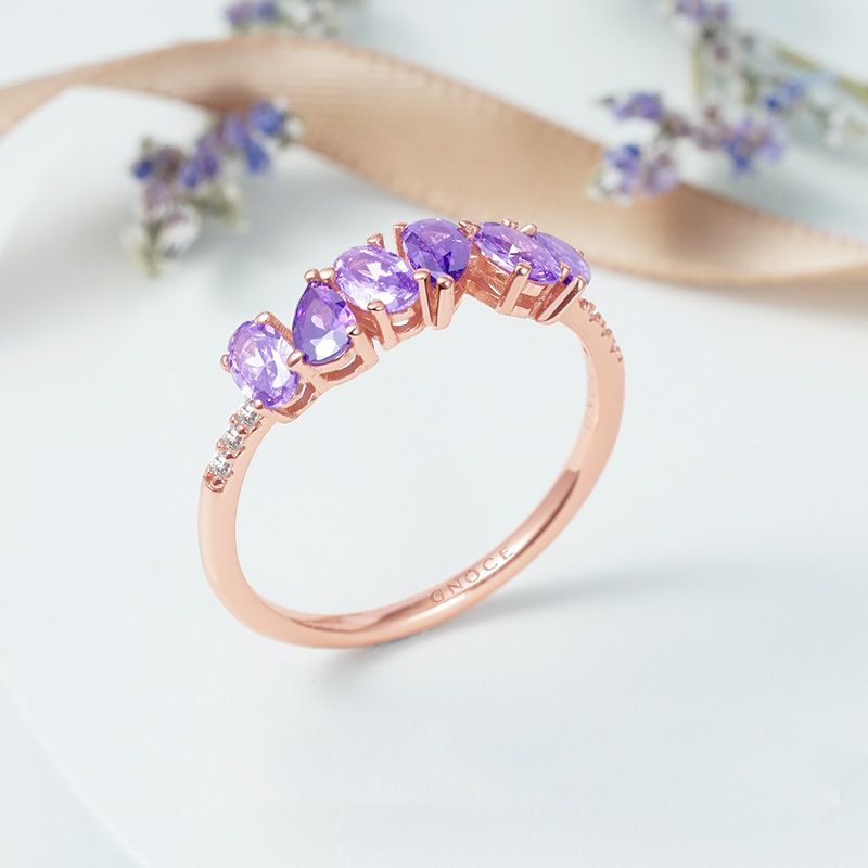 Purple Peal&Oval Ring