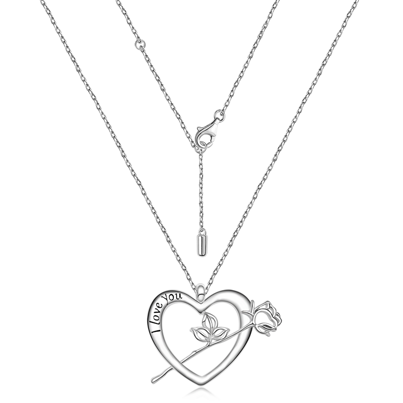 Rose Heart Necklace