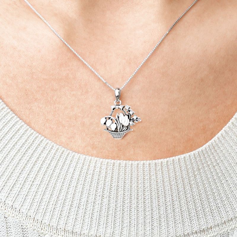 Flower Basket Necklace
