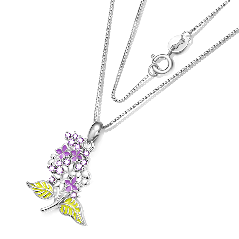 Purple Lilac Necklace