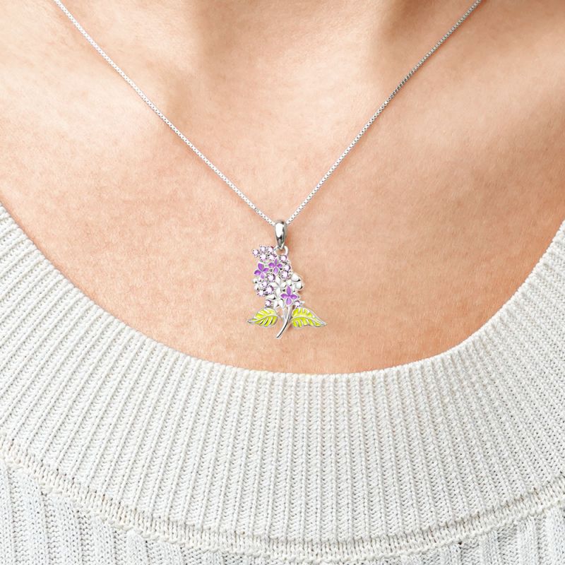 Purple Lilac Necklace