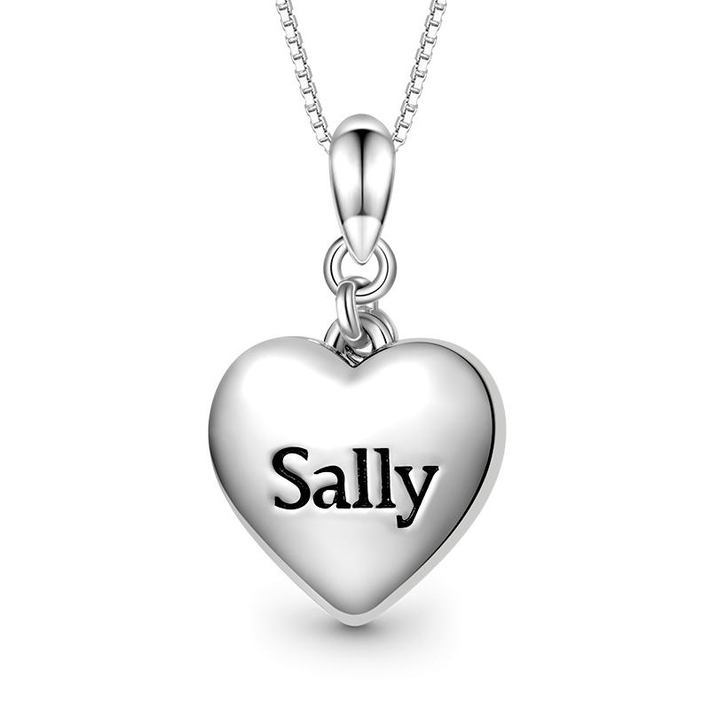 Engravable Heart & Key Necklace