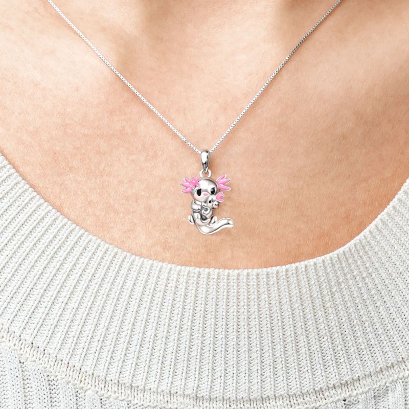 Mexican Axolotl&Baby Necklace