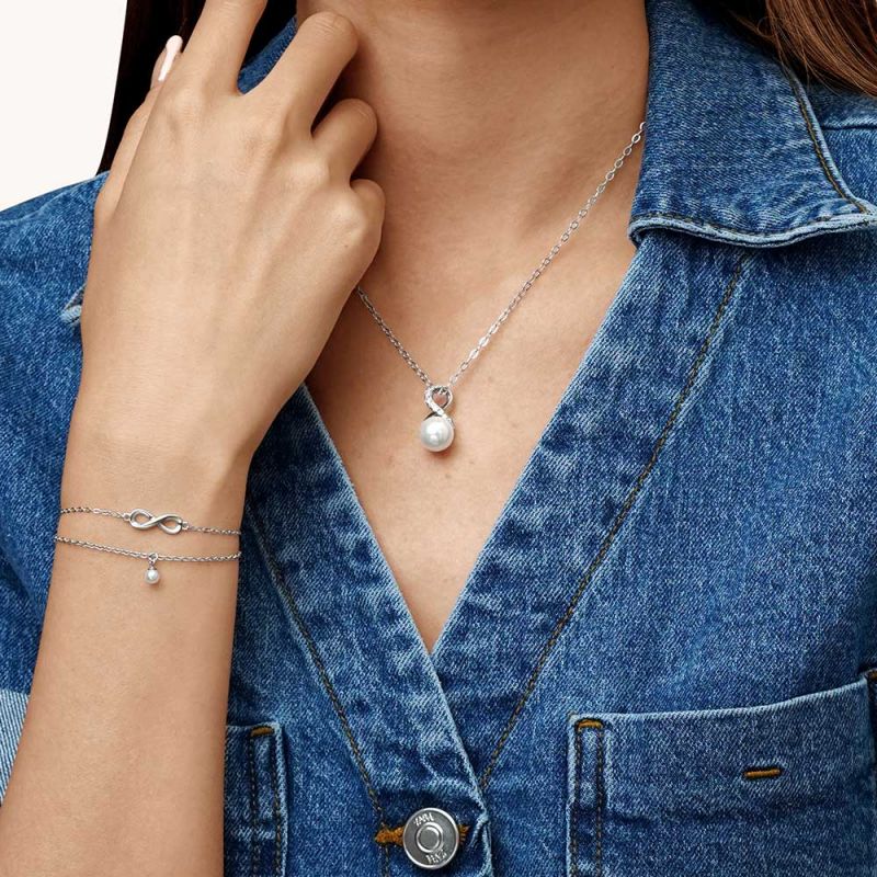 Infinity Love Pearl Necklace