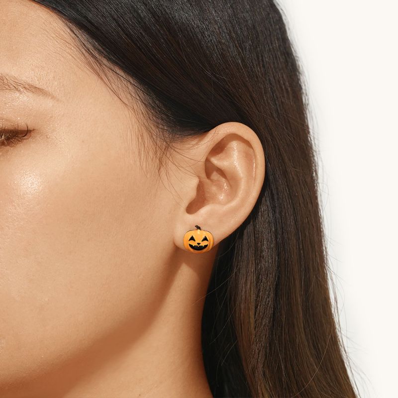 Pumpkin Stud Earrings