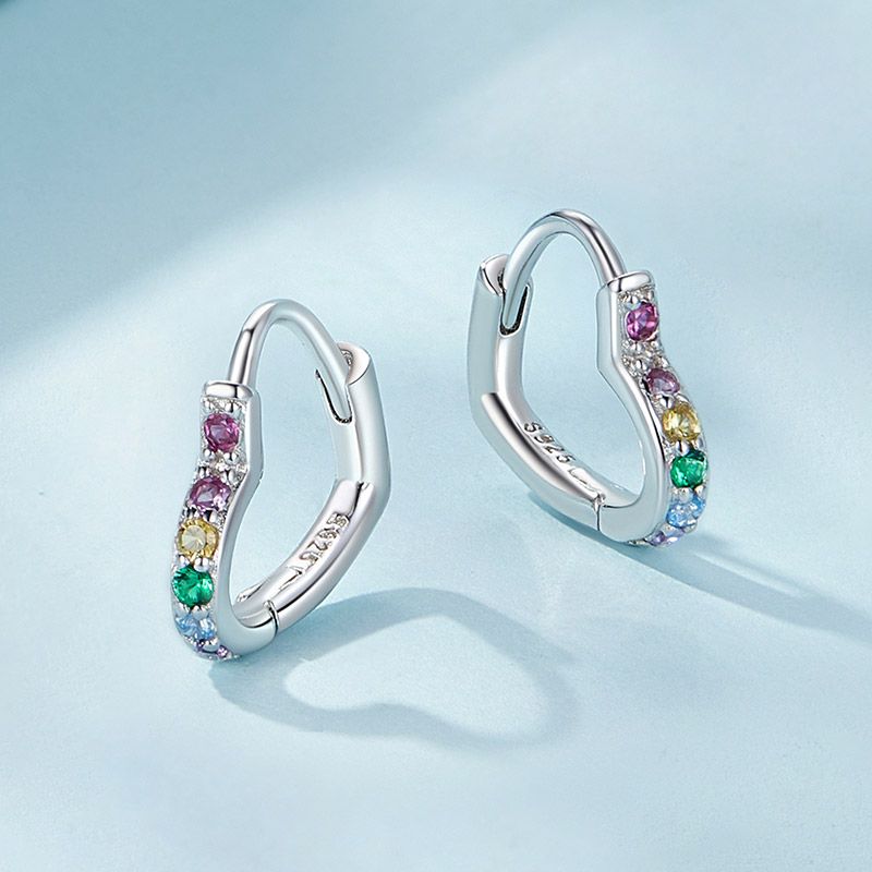 Rainbow Heart Earrings