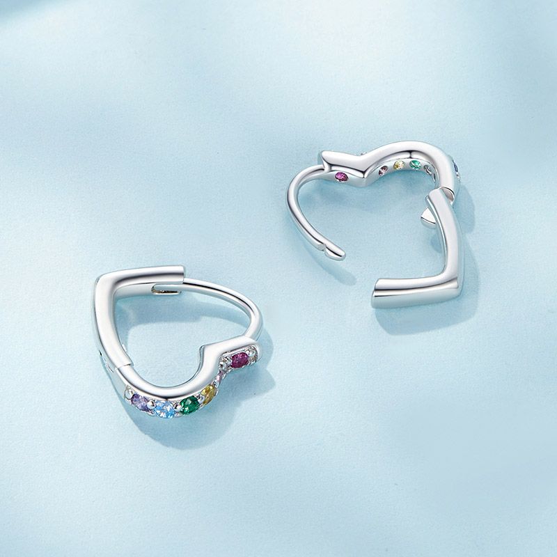Rainbow Heart Earrings