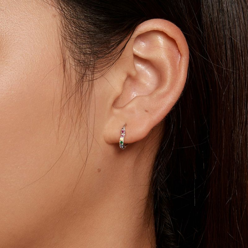 Rainbow Heart Earrings