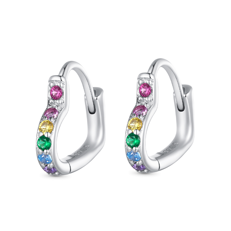 Rainbow Heart Earrings