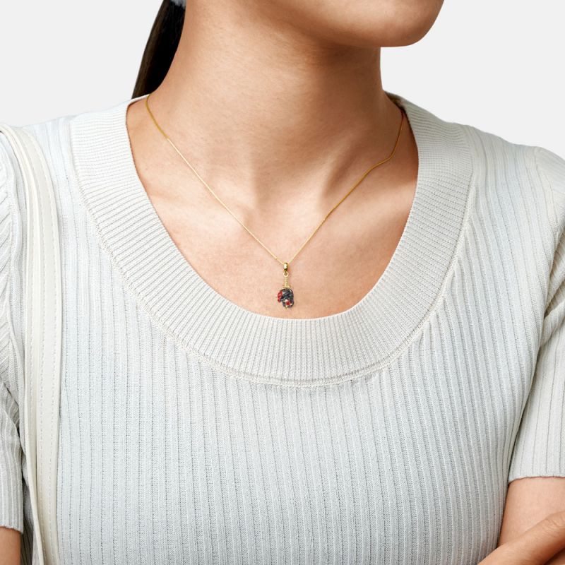 Rose Skull Necklace