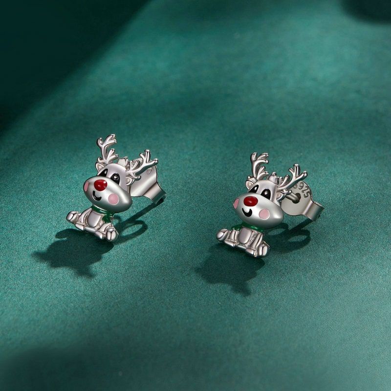 Christmas Elk Stud Earrings