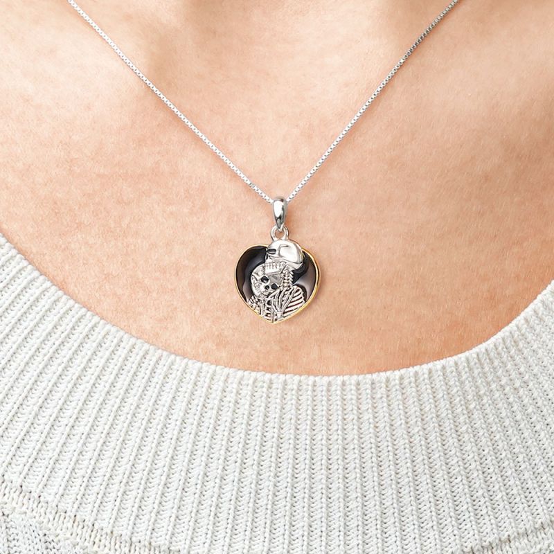 Skeleton Heart Frame Necklace