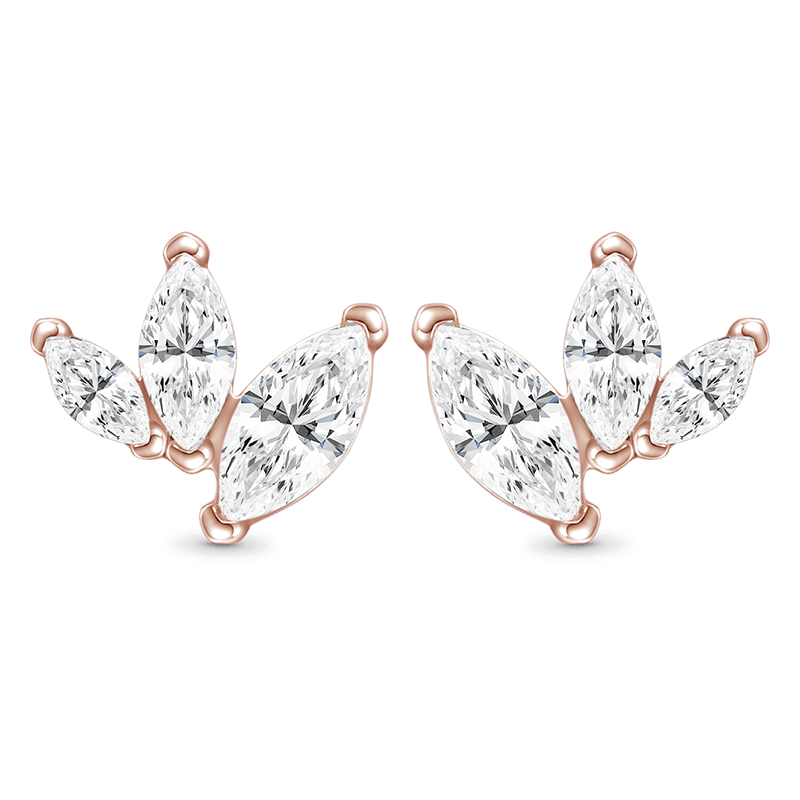 Leaf-shaped Stud Earrings
