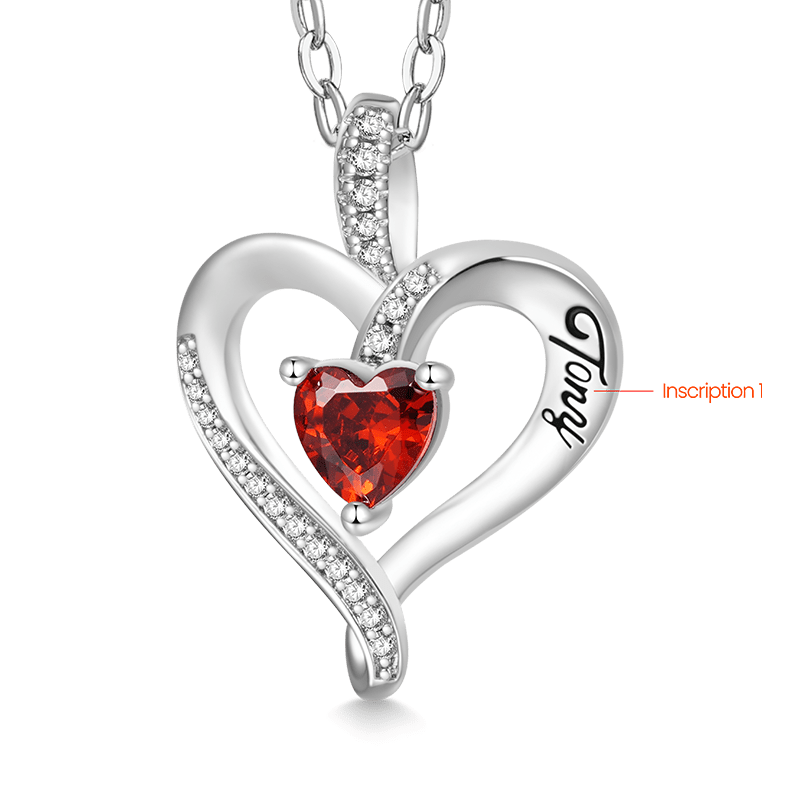 Birthstone Heart Necklace