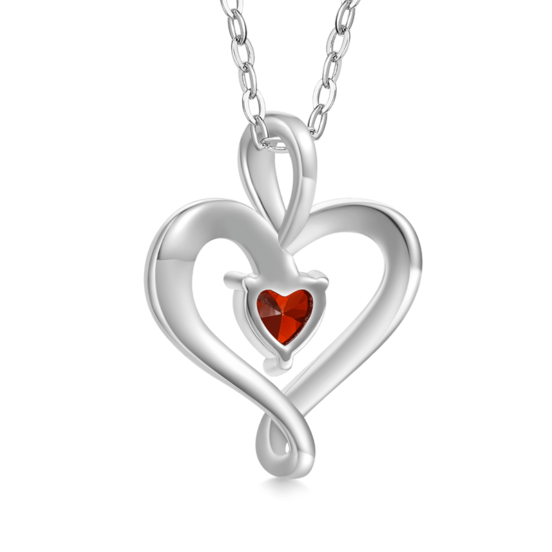 Birthstone Heart Necklace