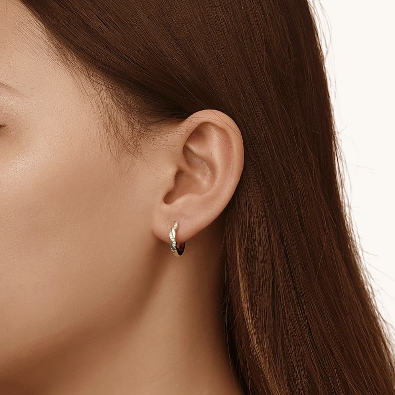 Twisted Interwoven Hoop Earrings