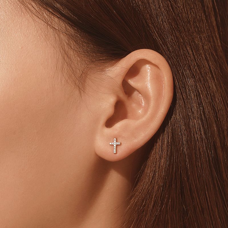 Cross Stud Earrings