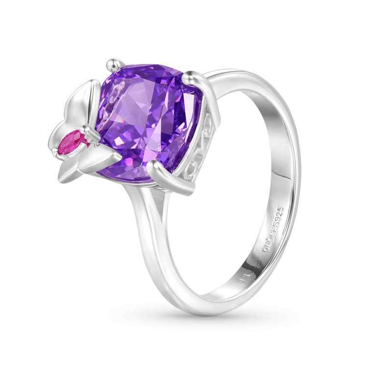 Square-cut Butterfly Ring