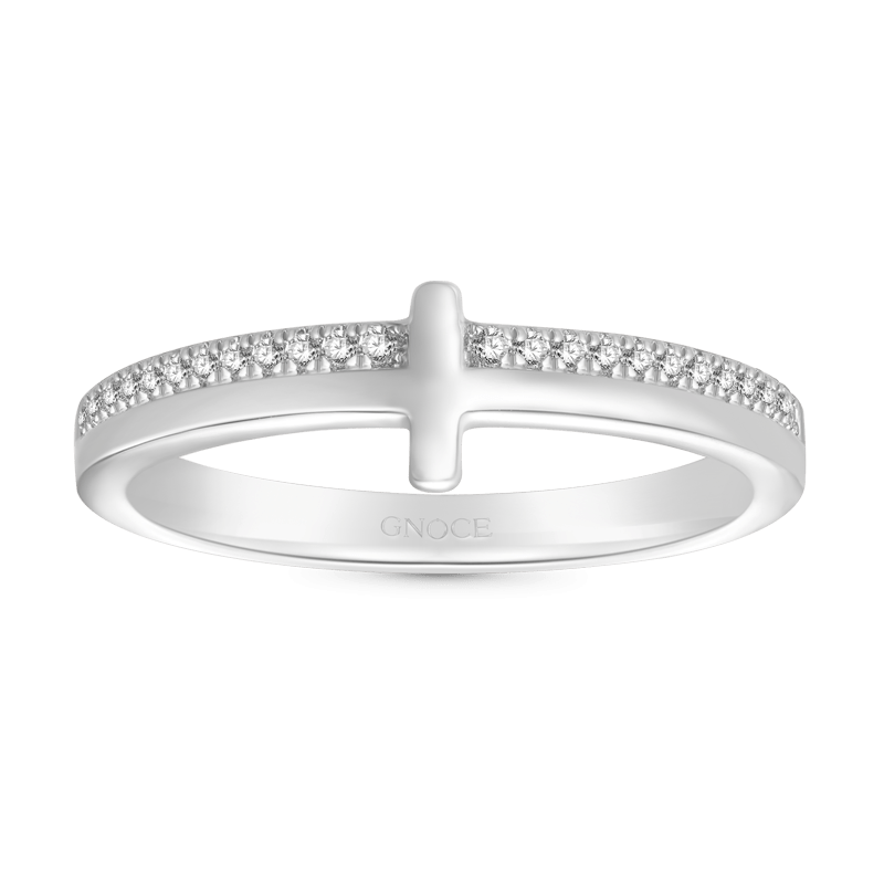 Petite Cross Silver Ring