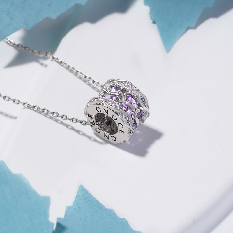 Purple Butterfly Pendant Necklace