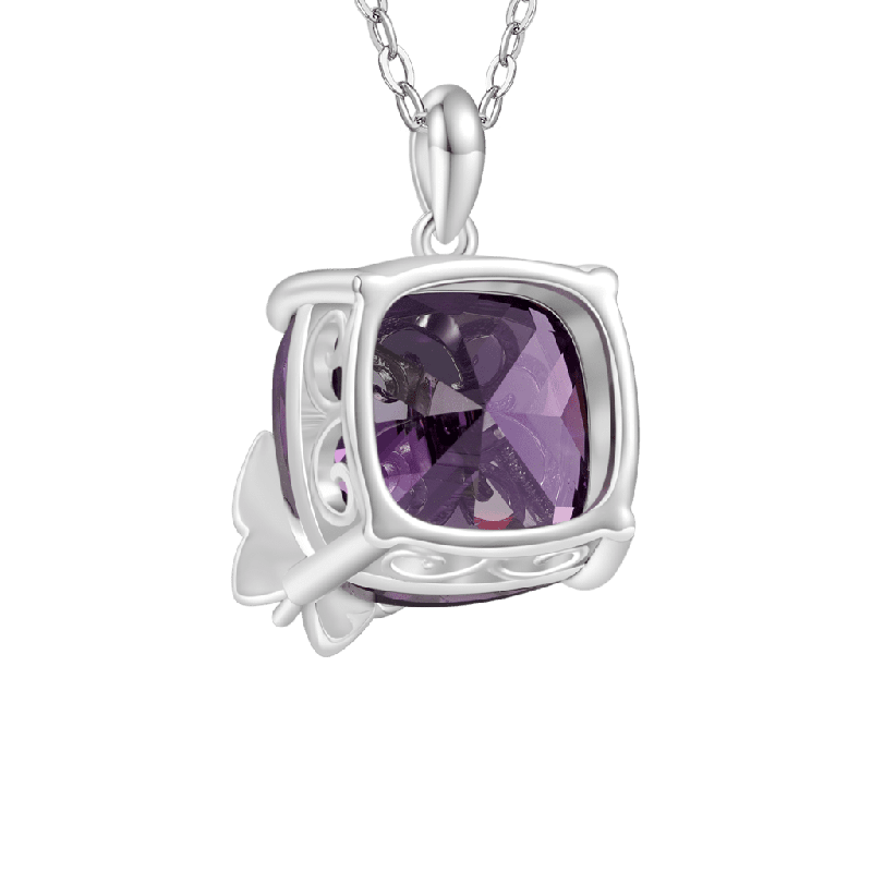 Purple Sugar Cube Necklace