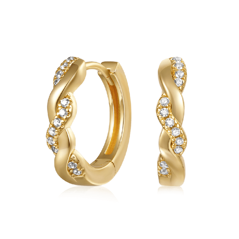 Twisted Interwoven Hoop Earrings