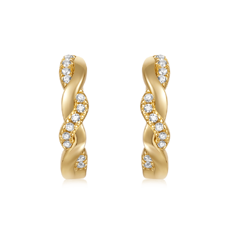Twisted Interwoven Hoop Earrings