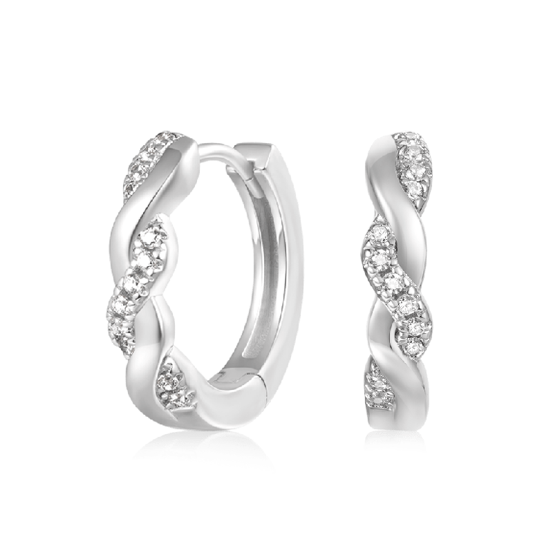 Twisted Interwoven Hoop Earrings