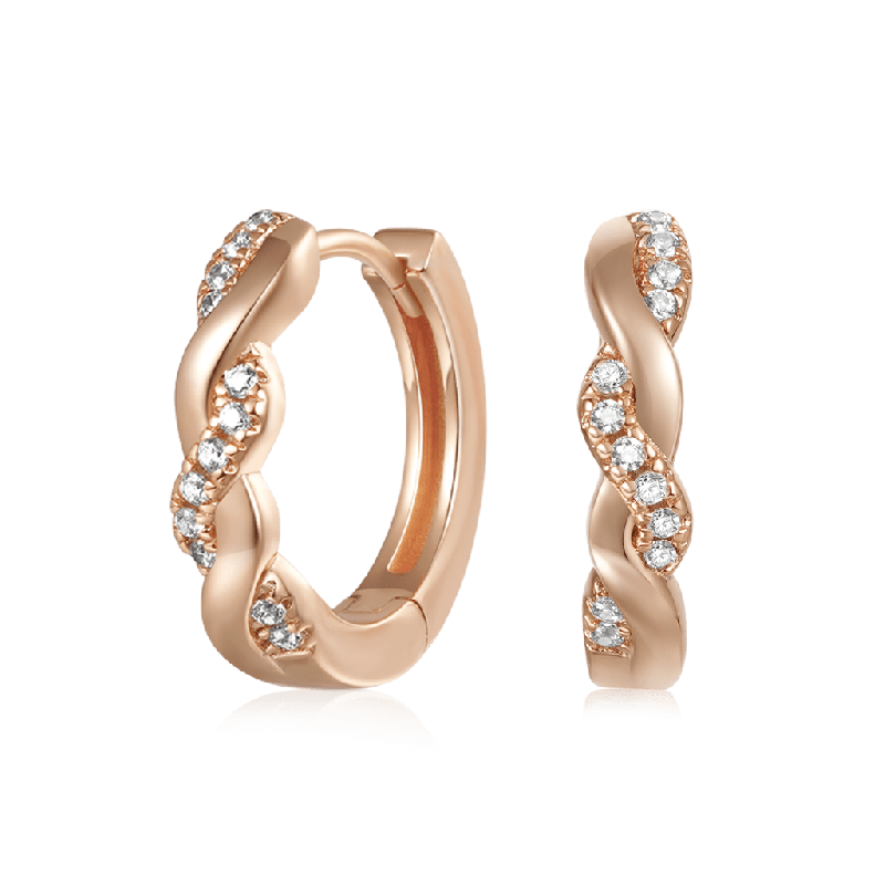 Twisted Interwoven Hoop Earrings