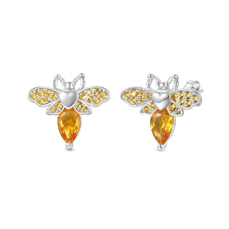 Gold Bee Stud Earrings