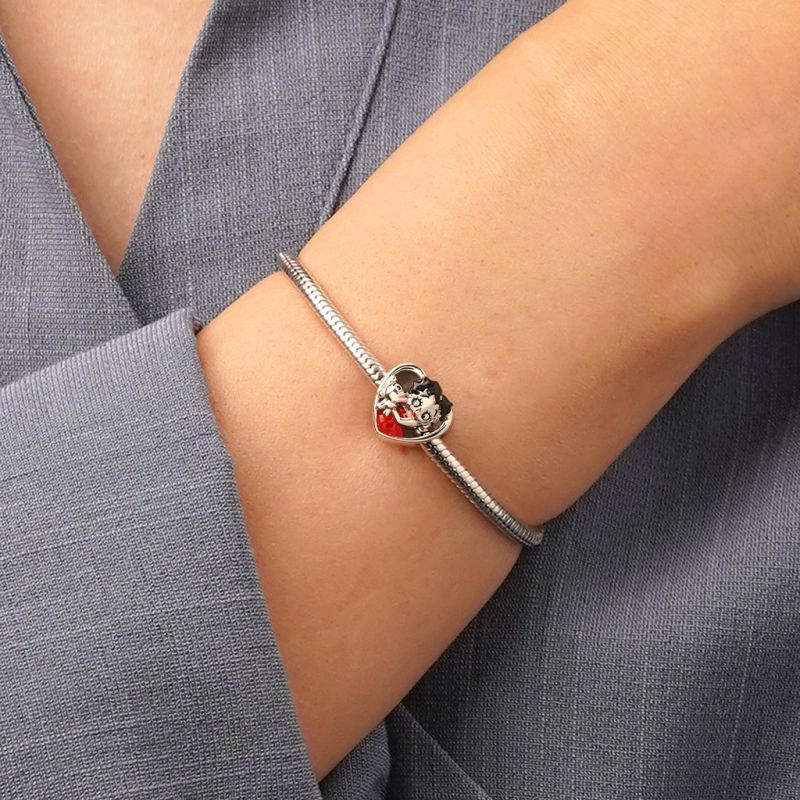 Betty Boop Hugs Puppy Charm