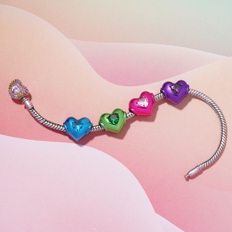 Purple Candy Heart Charm