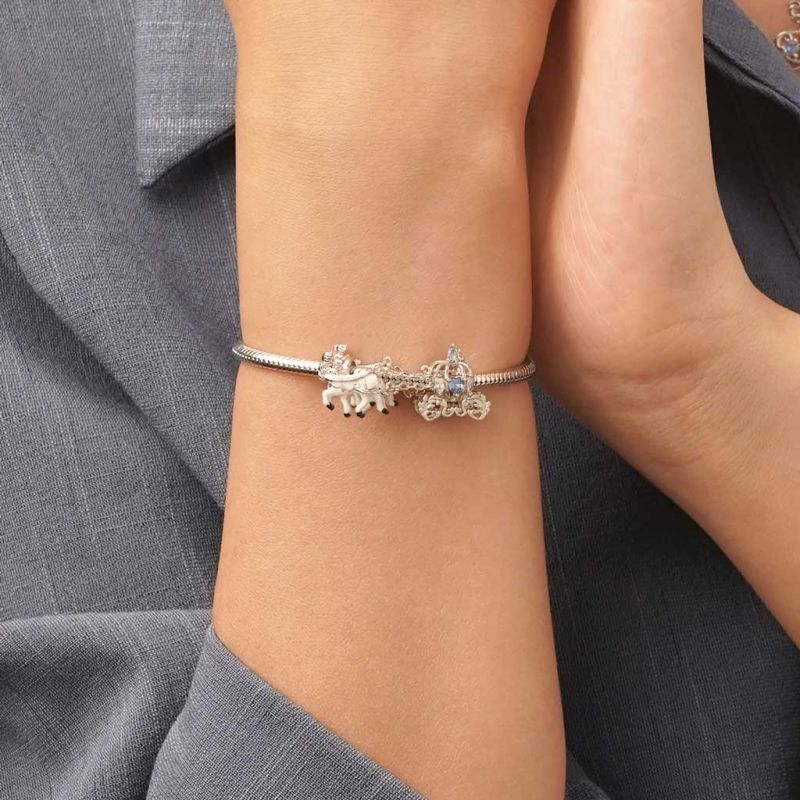 White Horse Pumpkin Carriage Charm